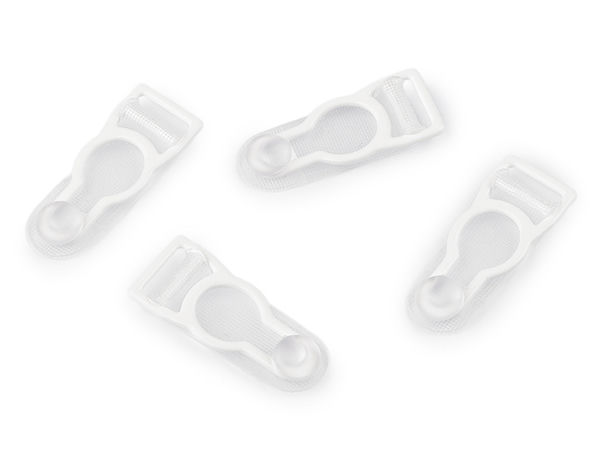 Cleme metalice premium pentru jartiere (10 mm) cu prindere din silicon antiderapant - Accesorii pentru lenjerie și costume de baie