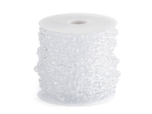 Ghirlandă elegantă din mărgele transparente - Mărgele versatile pe fir de nailon pentru decorarea meselor de nuntă, buchete și coafuri