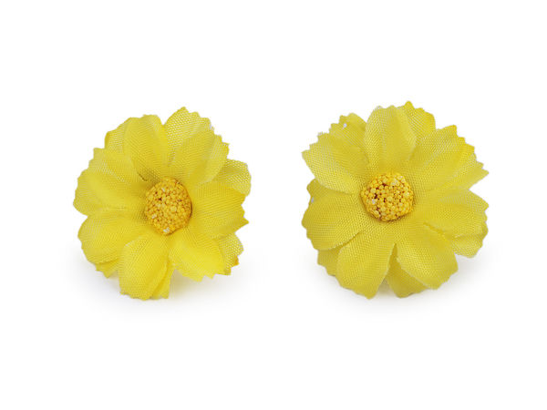 Capete de flori artificiale mini margarete Premium (3,5 cm) pentru lucru manual, coronițe și accesorii de păr