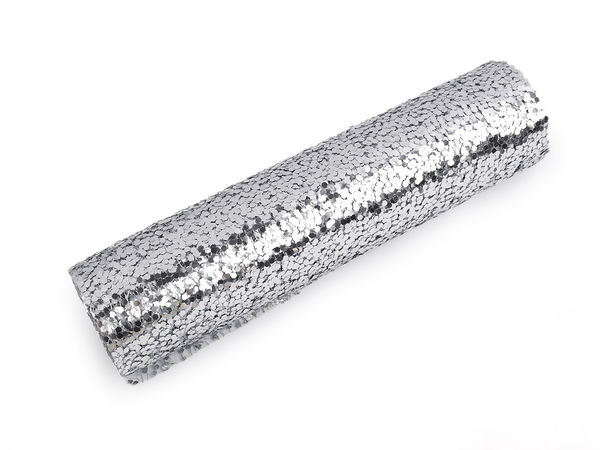 Material decorativ premium cu sclipici argintiu, model pânză de păianjen - Panglică din plasă lată de 24 cm pentru proiecte de galanterie și evenimente