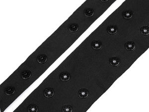 Bandă premium cu capse pe două rânduri - Panglică reglabilă pentru cusut cu capse, pentru lenjerie, costume de baie și confecții (42 mm și 18 mm)
