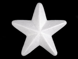 Stea 3D din polistiren - Ø14 cm, bază pentru lucru manual și decorațiuni de Crăciun
