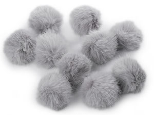 Ciucure premium din blană artificială cu buclă elastică (Ø 4,5 cm) - Accesoriu versatil pentru căciuli, pulovere și genți
