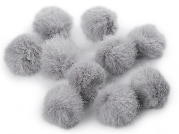 Ciucure premium din blană artificială cu buclă elastică (Ø 4,5 cm) - Accesoriu versatil pentru căciuli, pulovere și genți