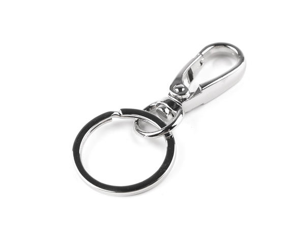 Carabină metalică premium cu inel pentru chei - Finisaj nichelat durabil