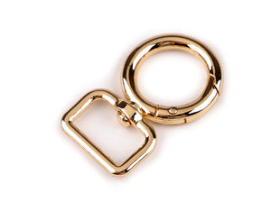 Carabineră metalică rotundă premium cu vârtej (Pentru chingi de 19 mm)