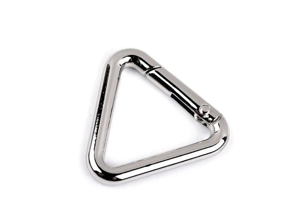 Carabină metalică triunghiulară premium, 25 mm - Închizătoare geometrică cu arc pentru genți, rucsacuri și accesorii