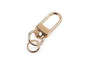 Carabină metalică rotativă premium cu inel pentru chei - Închizători tip carabină pentru barete de 9 mm