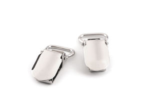 Clemă și cataramă metalică premium pentru bretele - 10 mm (Finisaj nichelat)
