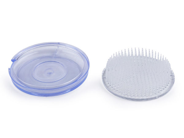 Kenzan transparent pentru aranjamente florale 7,5 cm - Suport premium din plastic pentru Ikebana cu bază detașabilă din silicon