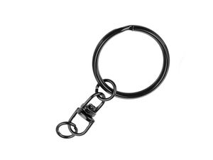 Inel premium pentru chei cu vârtej Ø23 mm - Inel despicat din metal rezistent pentru brelocuri, șnururi textile și pandantive creative