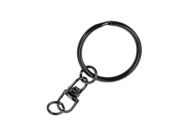Inel premium pentru chei cu vârtej Ø23 mm - Inel despicat din metal rezistent pentru brelocuri, șnururi textile și pandantive creative