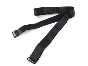 Bretea premium de sutien tip halter cu accesorii metalice, 15 mm - Negru