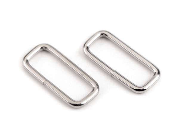 Anou metalic dreptunghiular premium și conector pentru chingi - 25mm