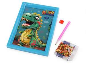 Set premium DIY de pictură cu diamante pentru copii, cu ramă - Set creativ pentru activități de mozaic