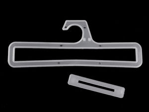 Umeraș de expunere din plastic transparent cu opritor de blocare (20 cm)
