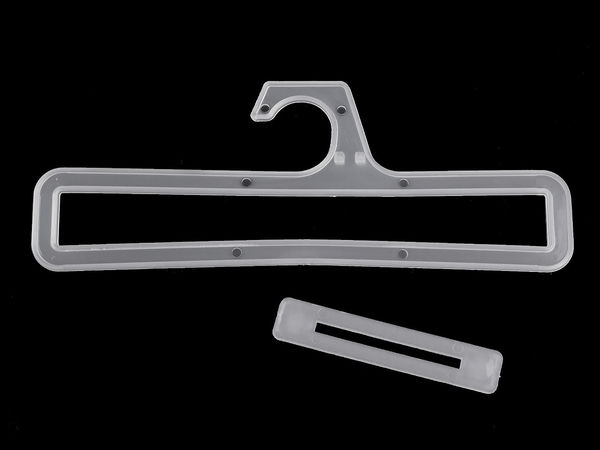 Umeraș de expunere din plastic transparent cu opritor de blocare (20 cm)