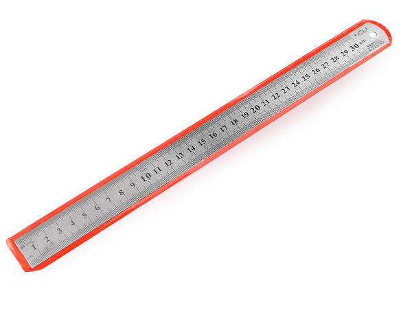 Riglă metalică flexibilă profesională de 30 cm - Gradații gravate în sistem metric și imperial, finisaj nichelat pentru croitorie, proiectare și lucru manual
