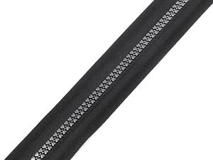 Fermoar continuu premium nr. 5 din plastic cu dinți decorativi