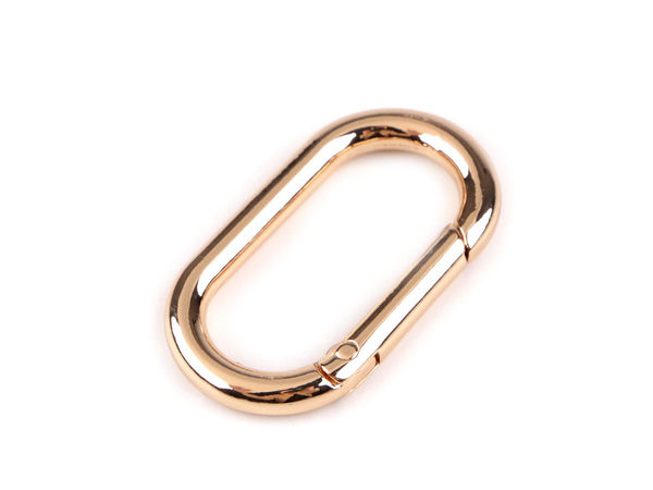 Carabină metalică ovală premium - Cârlig cu închizătoare cu arc de 25 mm pentru genți, brelocuri și curele