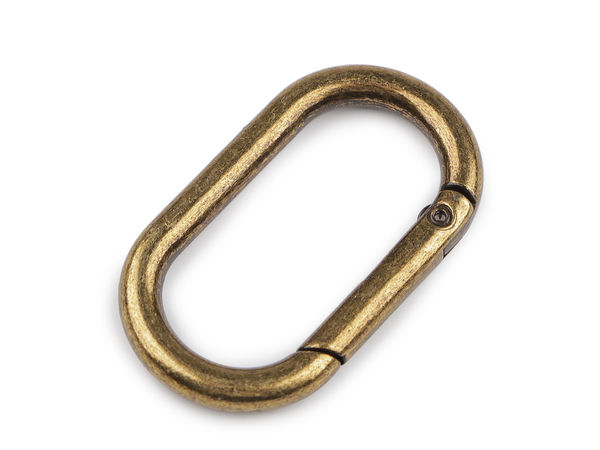 Carabină ovală din metal masiv, 34 mm - Accesorii metalice premium pentru genți, barete și accesorii