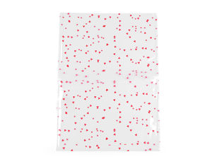Pungi transparente pentru ambalare cadouri cu model cu inimi (18x25 cm) - Ambalaje elegante pentru cosmetice, lumânări și mărturii
