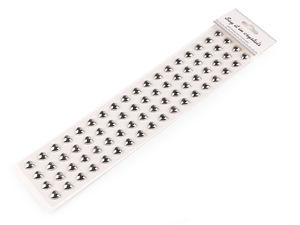Benzi premium autoadezive cu strasuri metalice în formă de inimă (10 mm) pentru galanterie, lucru manual, scrapbooking și decorațiuni de nuntă DIY - 72 piese