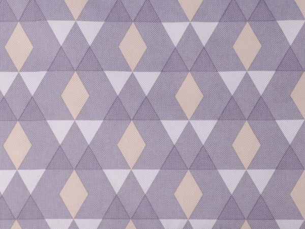 Material textil de exterior impermeabil 600D - Model geometric cu triunghiuri - Material premium cu peliculă PVC pentru fețe de masă și huse de protecție
