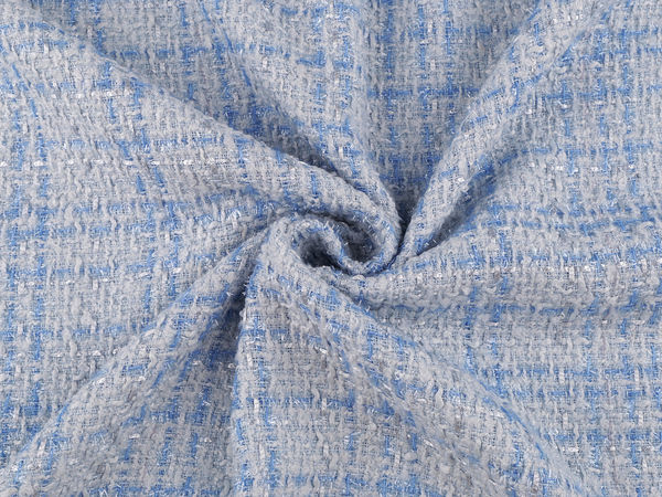 Țesătură premium din tweed cu fir metalic strălucitor pentru costume și rochii