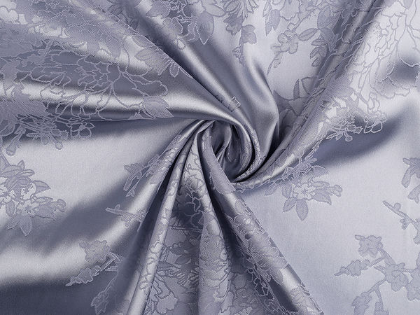 Saten premium imitație de mătase cu imprimeu floral - Fin și ușor elastic