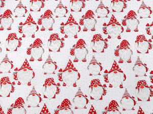 Material textil decorativ premium cu sclipici și spiriduși de Crăciun - Pânză rigidă pentru lucru manual, fețe de masă festive și croitorie (Alb)
