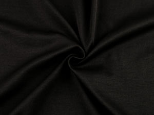 Material premium din tweed negru mat pentru rochii și costume - Stofă din poliester ușor elastică