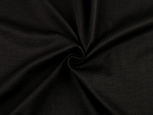 Material premium din tweed negru mat pentru rochii și costume - Stofă din poliester ușor elastică