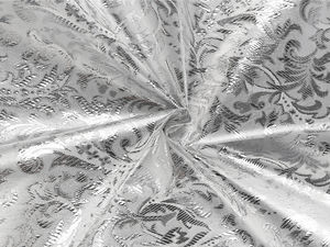 Țesătură decorativă premium din lurex argintiu - Tweed metalizat elegant pentru fețe de masă și costume (80 g/m²)
