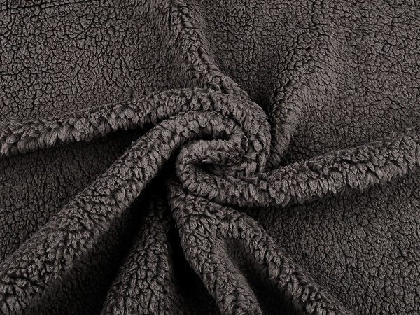 Material Tricotat Blăniță Artificială Tip Miel Premium - Fleece Elastic cu Fir Mediu