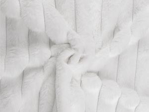Material blană artificială premium cu dungi tip chinchilă - Blană ecologică ultra-fină cu fir mediu pentru articole vestimentare și decorațiuni