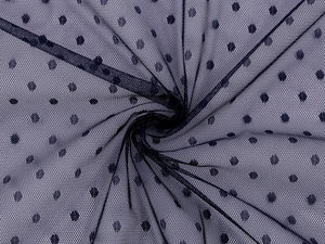 Material tull elastic premium cu buline - Vândut la metru