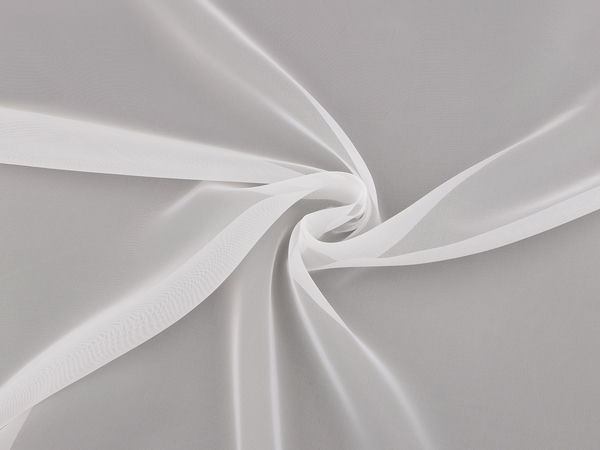 Material premium pentru perdea din voal simplu, alb-unt (lățime 300 cm)