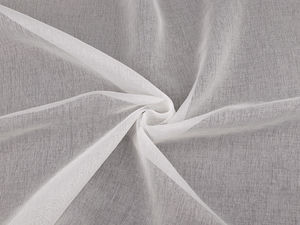 Material premium pentru perdele din voal cu aspect de in - Alb-murdar, lățime 285 cm