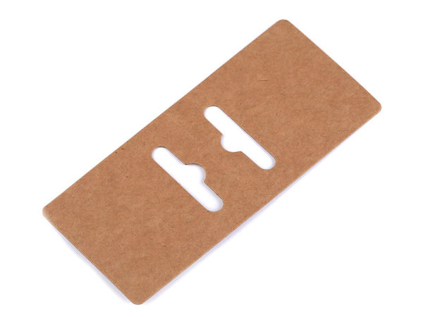 Etichete Premium din Hârtie Maro Natural pentru Bijuterii (5x11 cm) – Etichete Elegante de Expunere pentru Coliere și Brățări