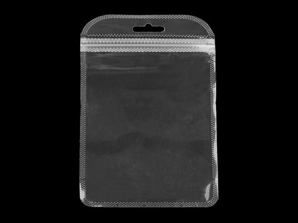 Pungi premium transparente reutilizabile cu închidere tip fermoar și orificiu de suspendare (11x17 cm)