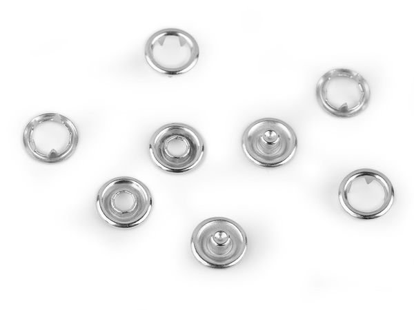 Capse metalice Roland Baby Premium Ø10mm pentru materiale subțiri - Finisaj nichelat (Vrac)
