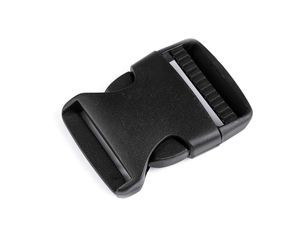 Cataramă trident premium din plastic negru, 38 mm - Închizătoare rapidă pentru chingi, curele, rucsacuri și îmbrăcăminte de lucru