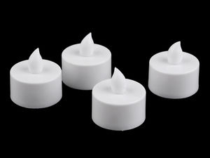 Lumânare pastilă premium cu LED, pe baterii - Lumină caldă, Ø 3,6 cm