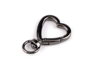 Carabină Metalică Rotativă în Formă de Inimă - Pentru Chingă de 10 mm, Accesorii Elegante pentru Genți și Brelocuri