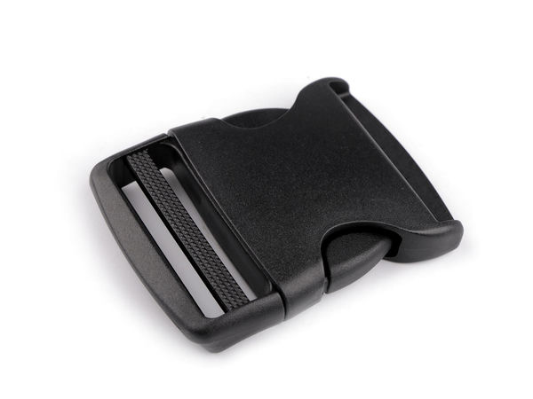 Cataramă cu eliberare rapidă ultra-rezistentă de 50 mm - închizătoare trident din plastic ușor pentru chingi, rucsacuri și îmbrăcăminte de lucru (Negru)