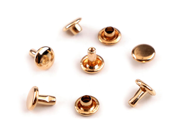 Nituri metalice premium cu cap dublu Ø8 mm – Elemente de fixare profesionale pentru genți, curele și marochinărie