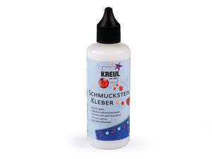 Adeziv Premium pentru Ștrasuri și Pietre Decorative - Lipici pe Bază de Apă pentru Textile și Lucru Manual, 80ml (Transparent, Lavabil)