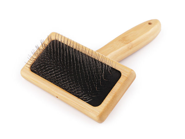 Perie premium pentru pieptănat macrame și pieptene din lemn pentru franjuri, lână și artă textilă – 5.5 x 10.5 cm (Ivoriu)