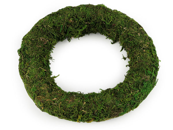 Coroniță premium din mușchi natural (Ø20 cm) - bază verde pentru aranjamente florale și proiecte de galanterie